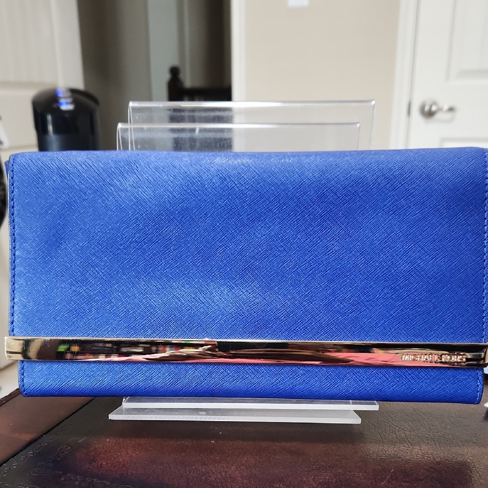 Elegant Blue MK Women's Clutch NEW never used